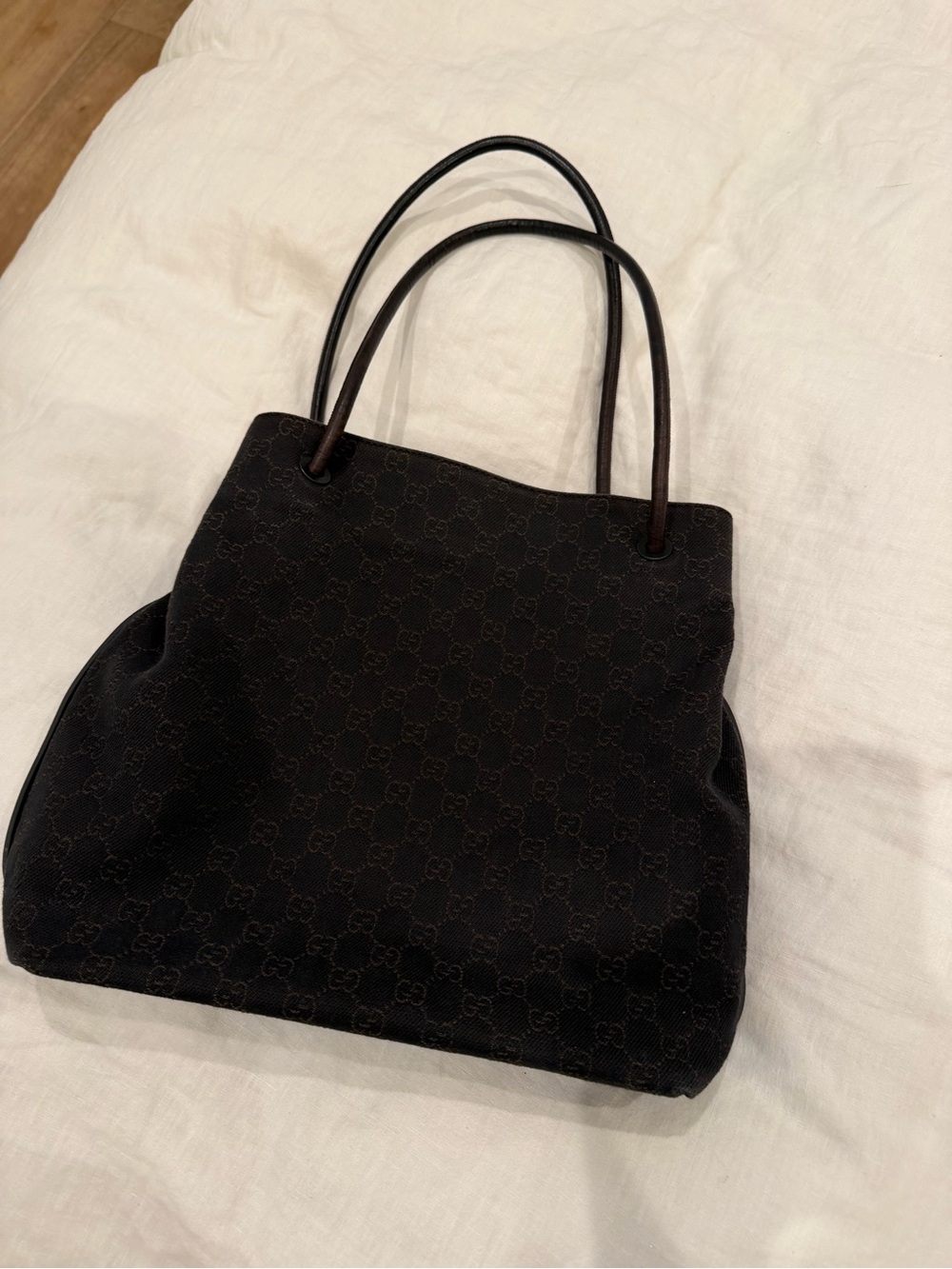 Gucci Brown Monogram Canvas Tote